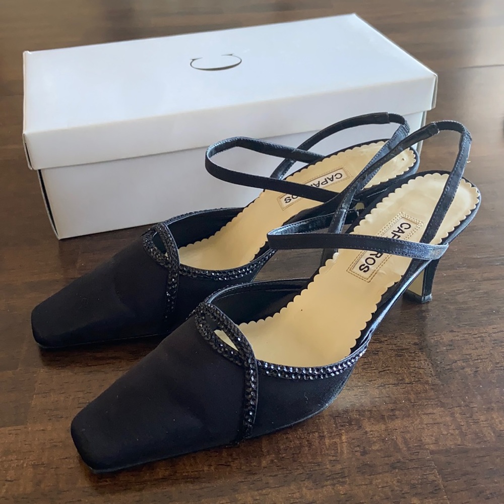 Caparros Black Slingback Pumps (Estelle)